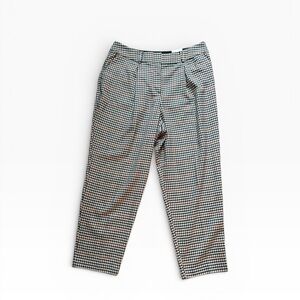 Lane Bryant Houndstooth Plaid Dress Pant Trouser Sz 14X27 Mid Rise Stretch NWT